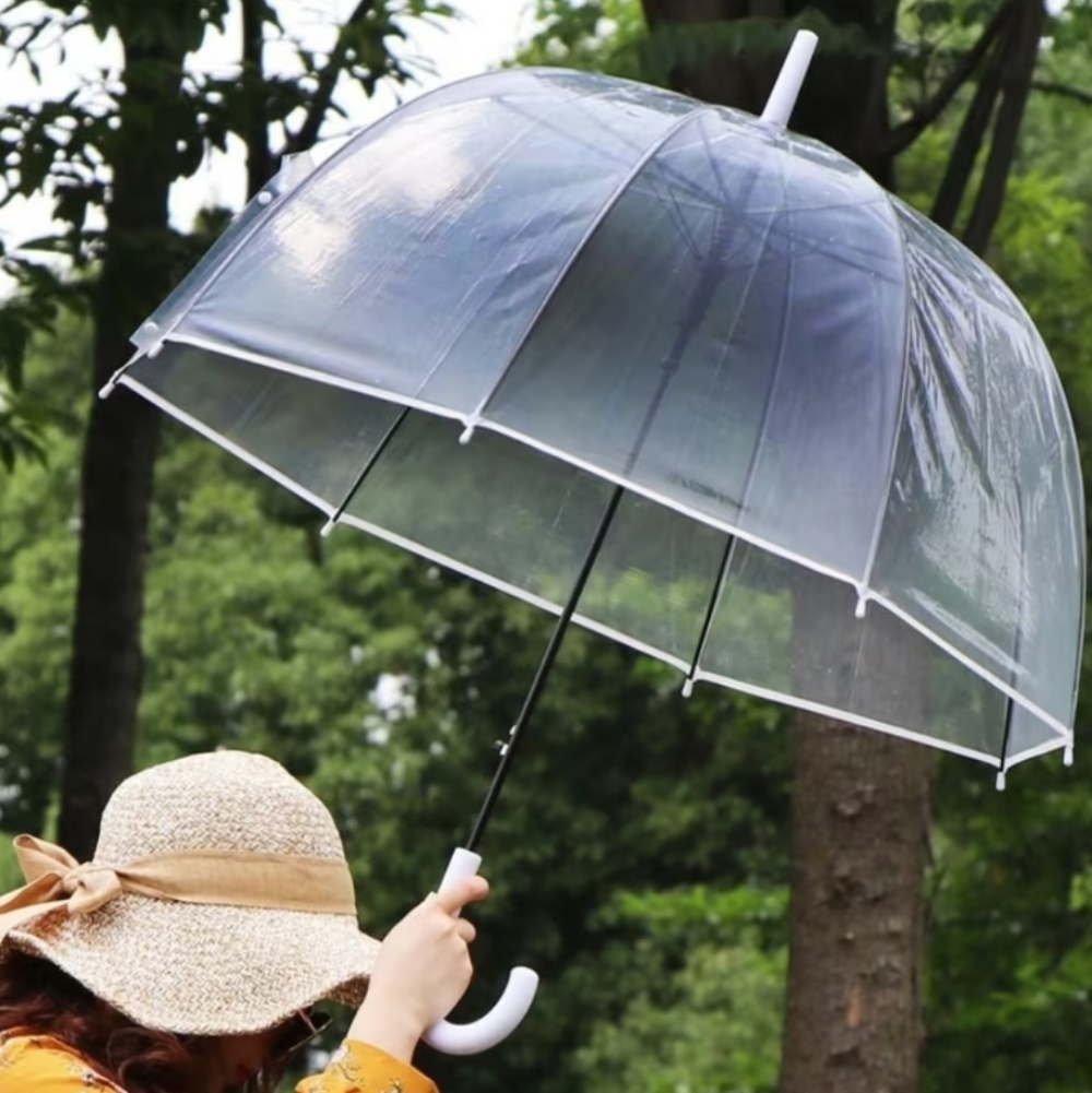 ☔️NIB CLEAR LARGE BUBBLE MUSHROOM UMBRELLA  April ShowerS 🌧 GREAT COVERAGE